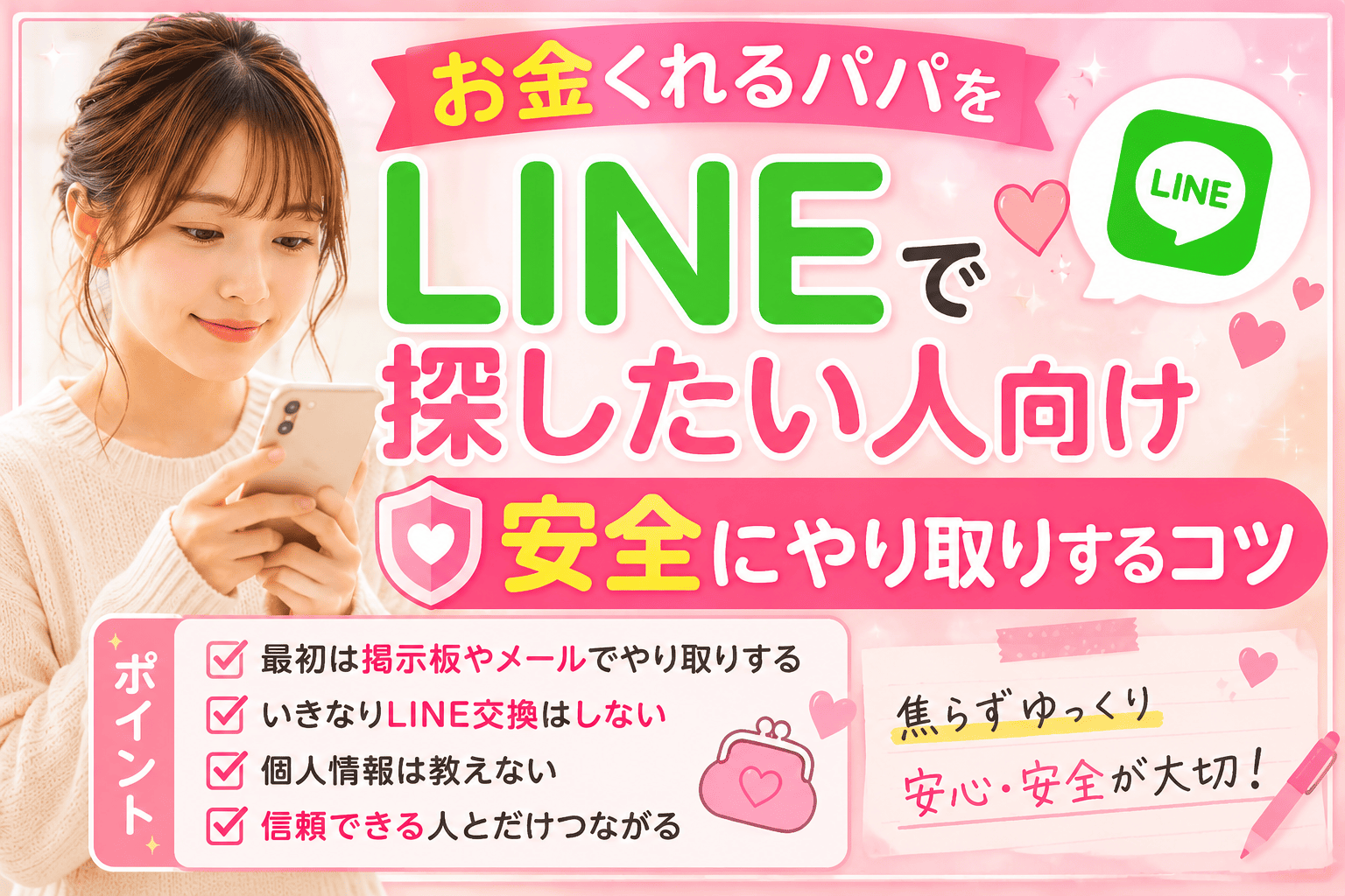 お金くれるパパをLINEで探したい人向け|安全にやり取りするコツ